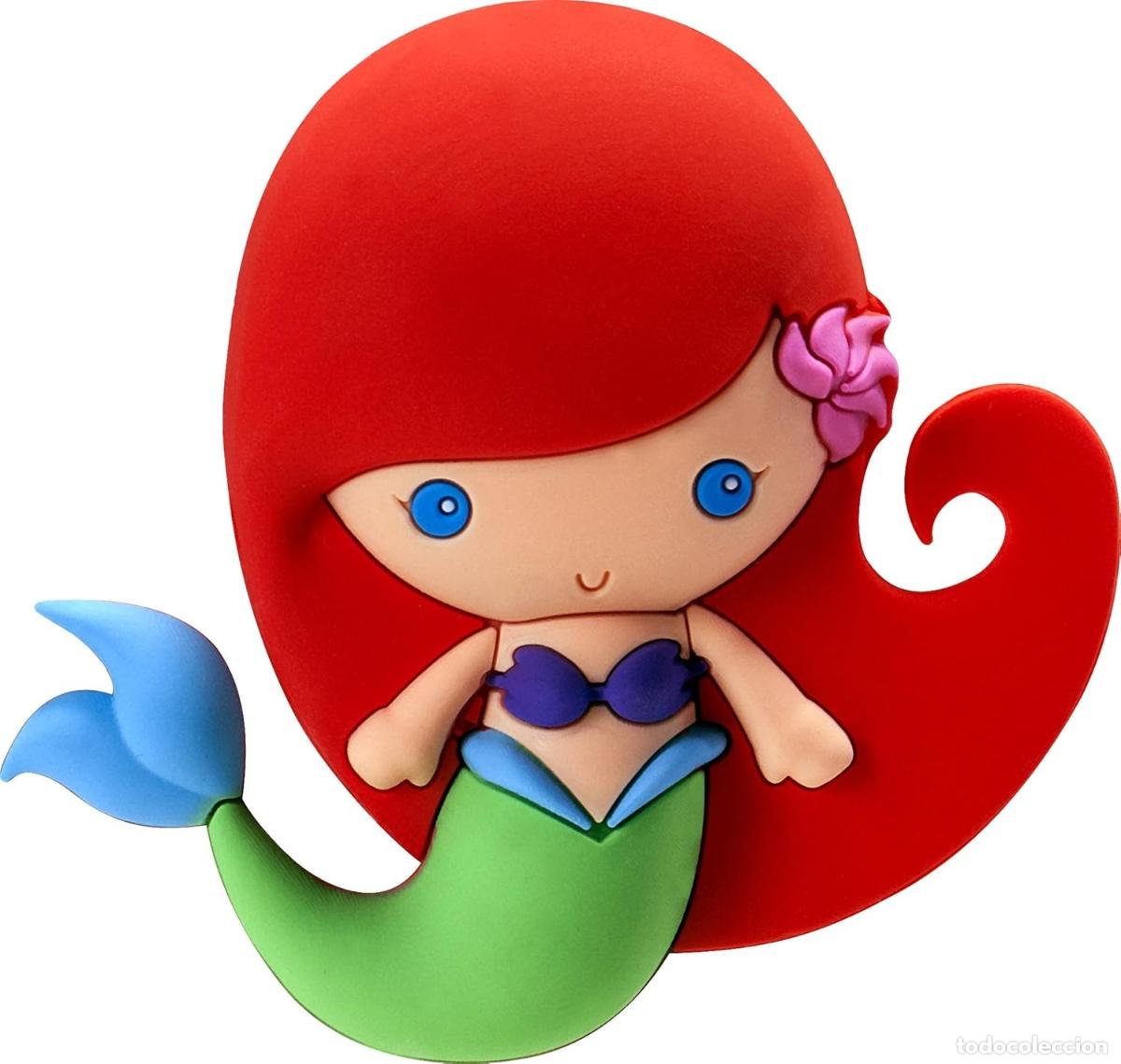Figuras de goma y PVC: Iman 3D Ariel - La Sirenita