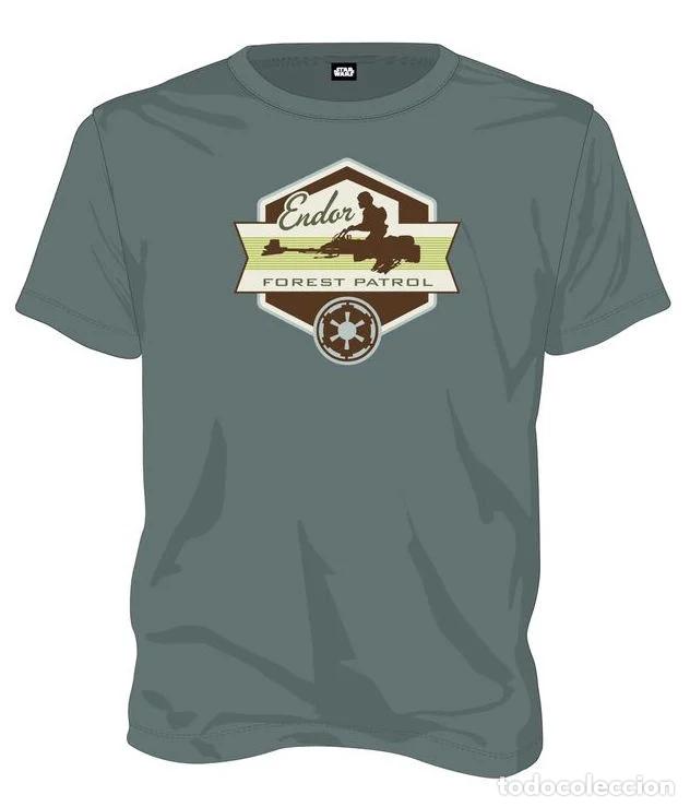 Rubber and PVC Figures: Camiseta Verde Chico Endor Patrulla Forestal - Star Wars Episodio VI (Talla XL)