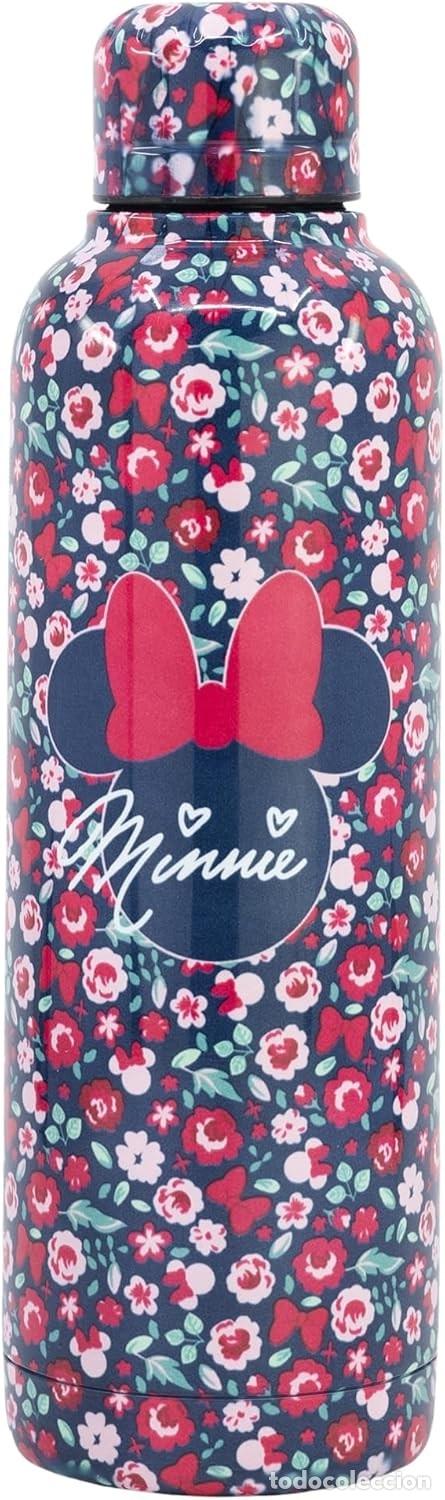 Rubber and PVC Figures: Botella Termo Acero Inoxidable Flores - Minnie Mouse