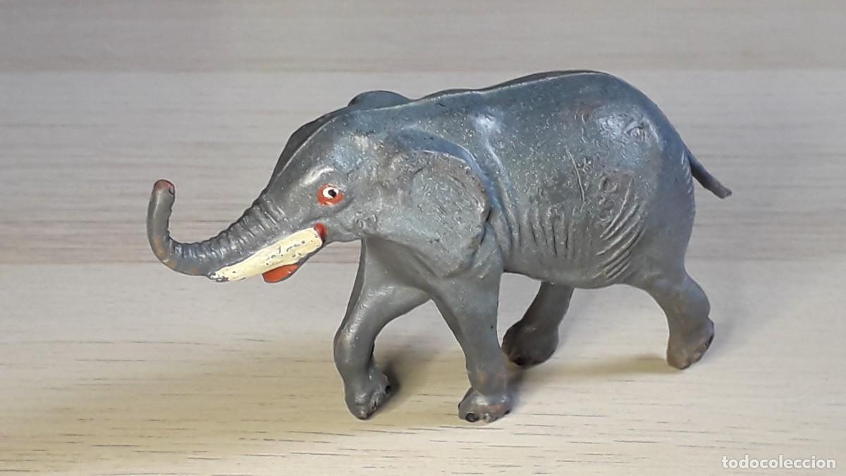 Figuras de goma y PVC: Elefante &Aacute;frica Salvaje, goma, Alca Capell Barcelona Spain tipo Jecsan, original a&ntilde;os 50.