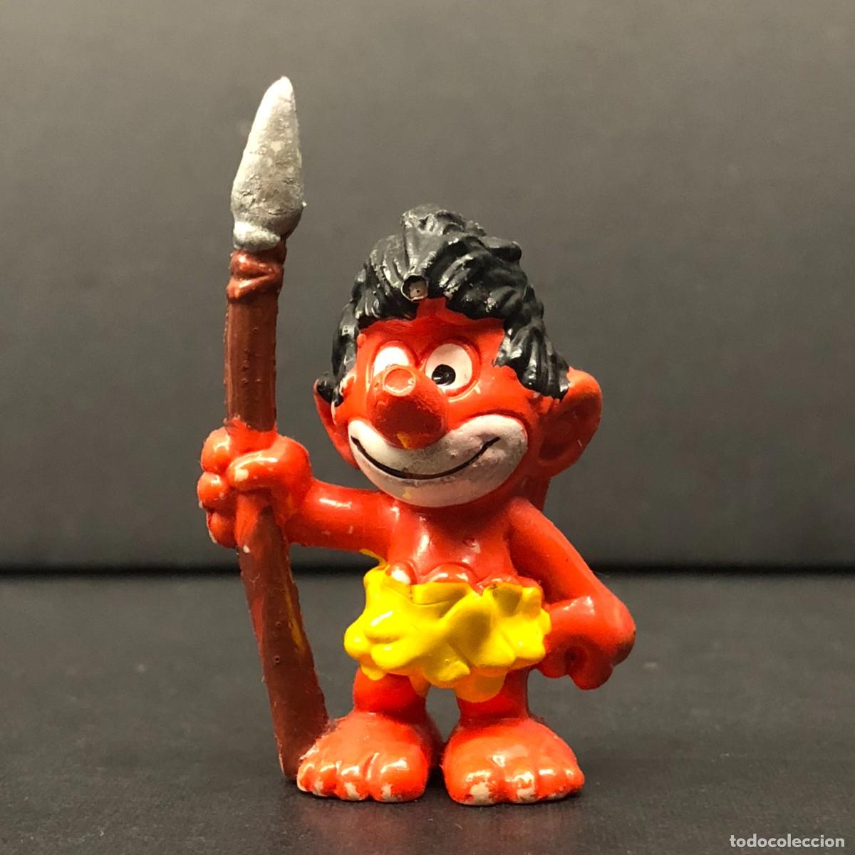 Figuras de goma y PVC: FIGURA DE PVC - PITUFO SALVAJE DE LA JUNGLA - SCHLIPS - LOS PITUFOS - SCHLEICH - 6 X 4 CM / 8