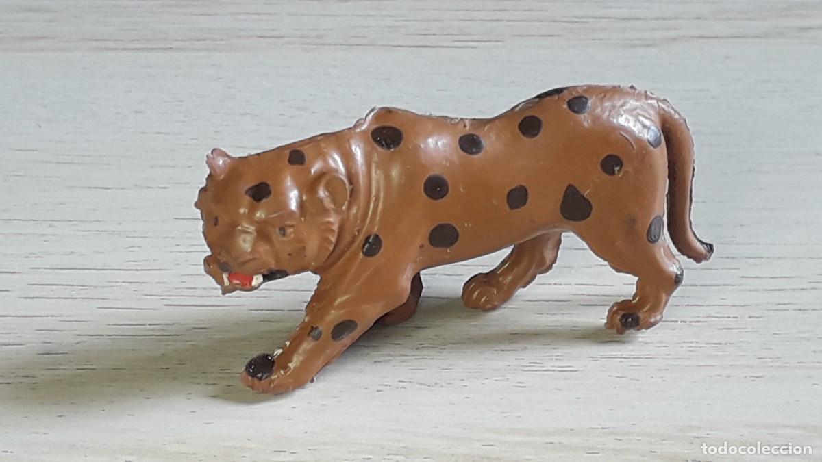 Figuras de goma y PVC: Leopardo Safari &Aacute;frica Misteriosa, goma, Lafredo made in Spain tipo Jecsan, original a&ntilde;os 50-60.