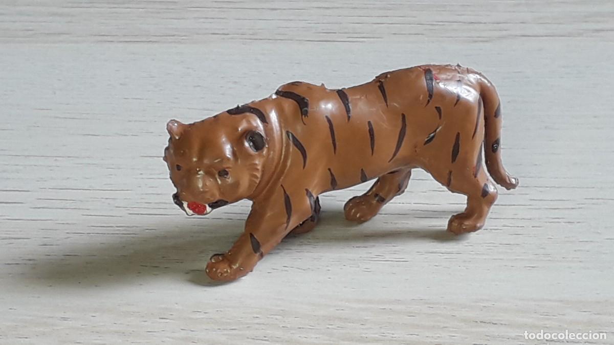 Figuras de goma y PVC: Tigre Safari &Aacute;frica Misteriosa, goma, Lafredo made in Spain tipo Jecsan, original a&ntilde;os 50-60.