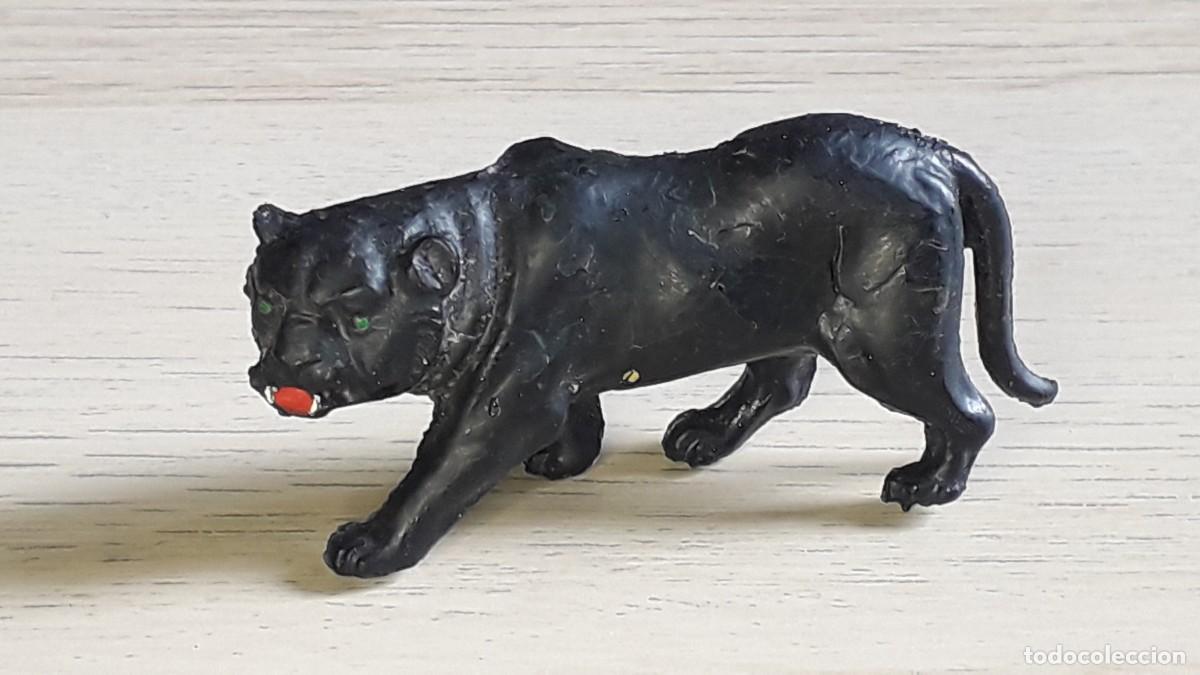 Figuras de goma y PVC: Pantera Safari &Aacute;frica Misteriosa, goma, Lafredo made in Spain tipo Jecsan, original a&ntilde;os 50-60.