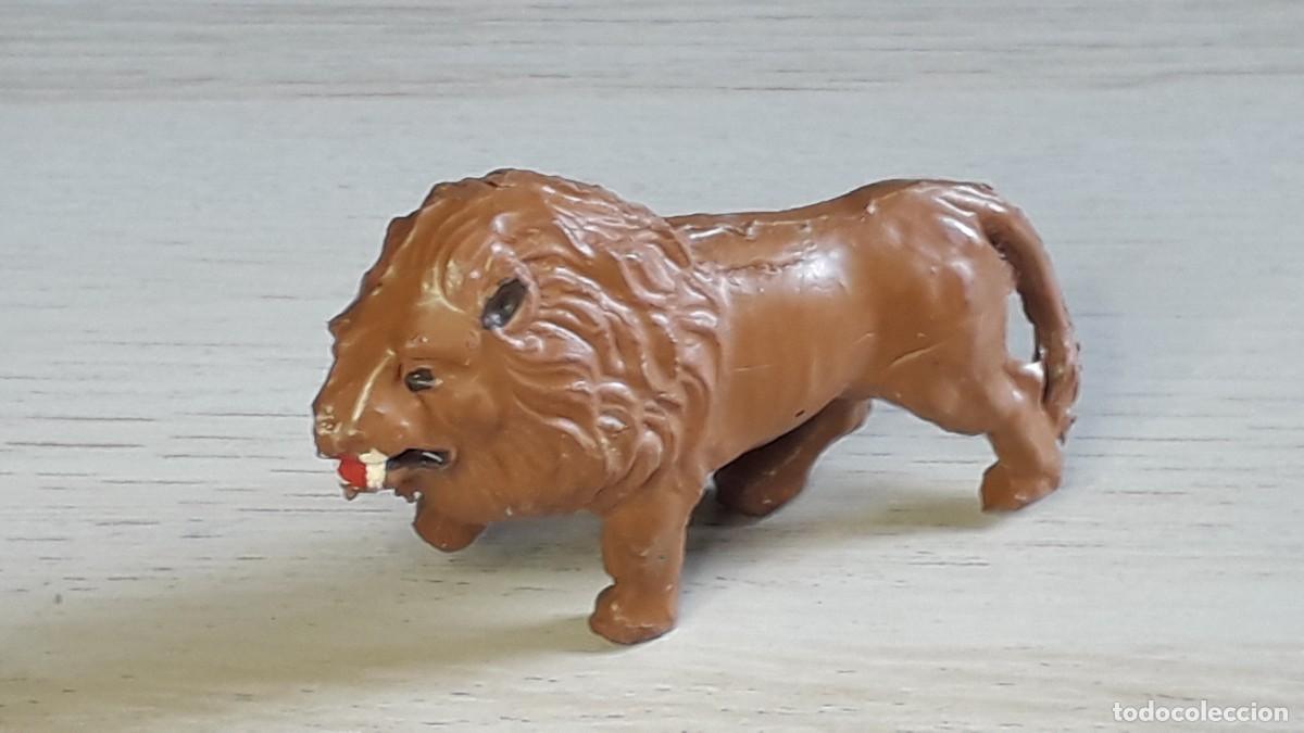 Figuras de goma y PVC: Le&oacute;n Safari &Aacute;frica Misteriosa, goma, Lafredo made in Spain tipo Jecsan, original a&ntilde;os 50-60.