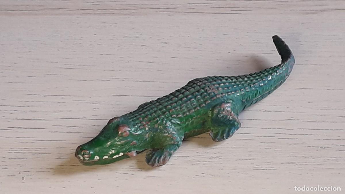 Figuras de goma y PVC: Cocodrilo Safari &Aacute;frica Misteriosa, goma, Lafredo made in Spain tipo Jecsan, original a&ntilde;os 50-60.