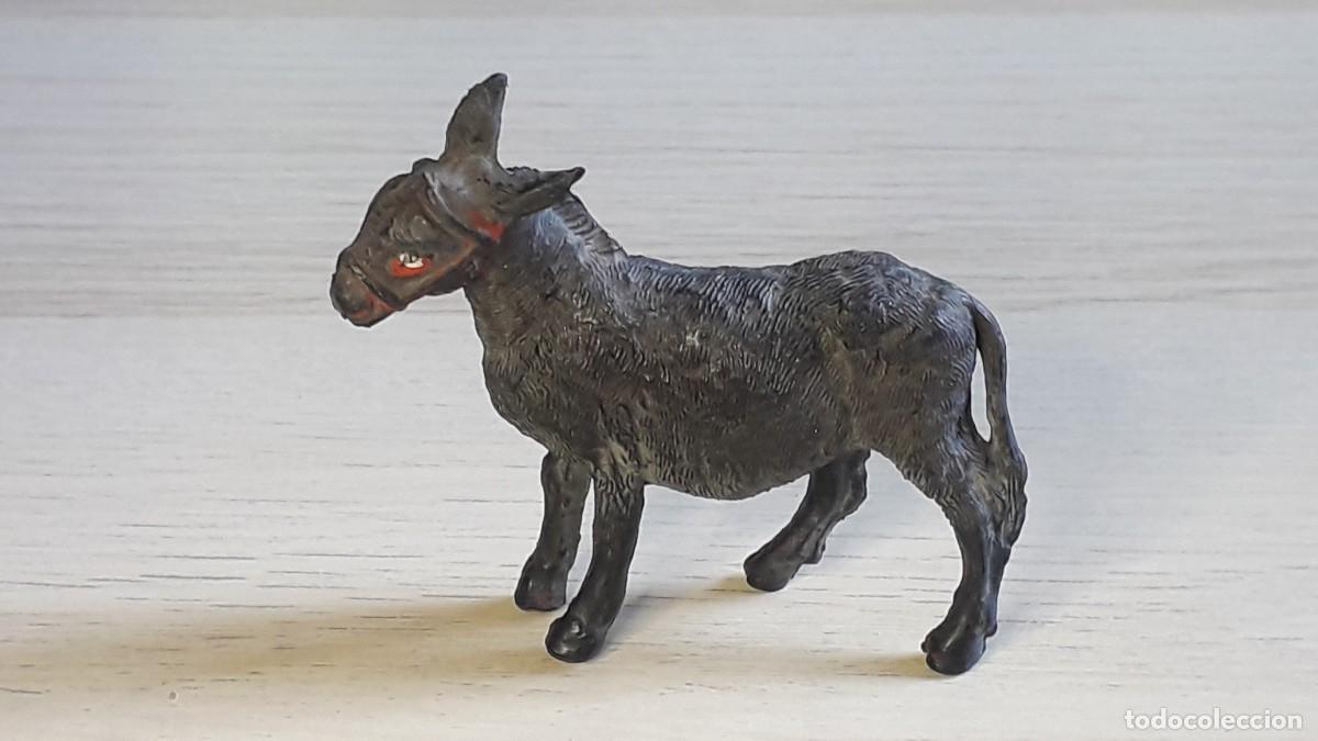 Figuras de goma y PVC: Burro Asno, fabricado en goma, Pech made in Spain tipo Jecsan, original a&ntilde;os 50-60.