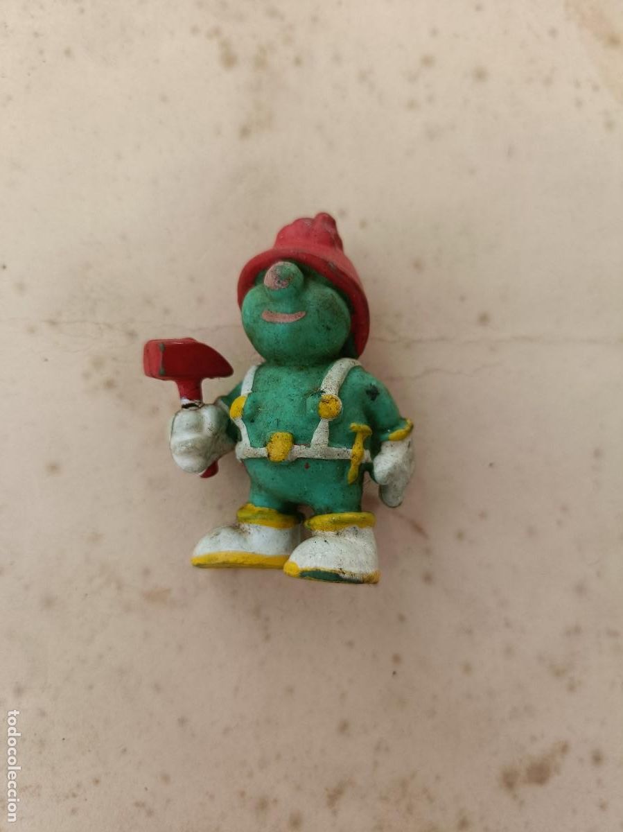 Figuras de goma y PVC: FIGURA PVC GOMA SIN MARCA PITUFO MINERO BOMBERO