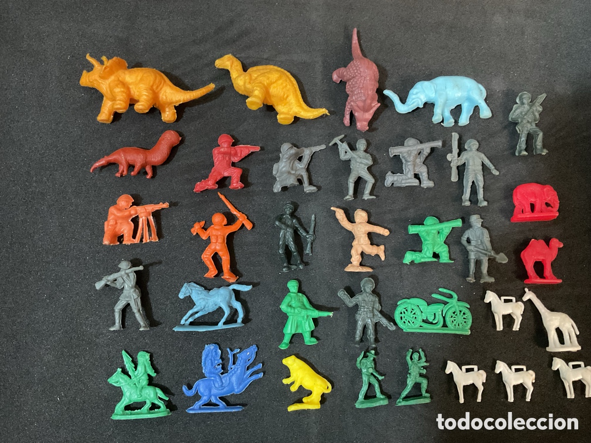 Figuras de goma y PVC: LOTE DE ANTIGUAS FIGURITAS EN PLASTICO. MONTAPLEX, PIPERO, MADE IN HONG KONG, ETC