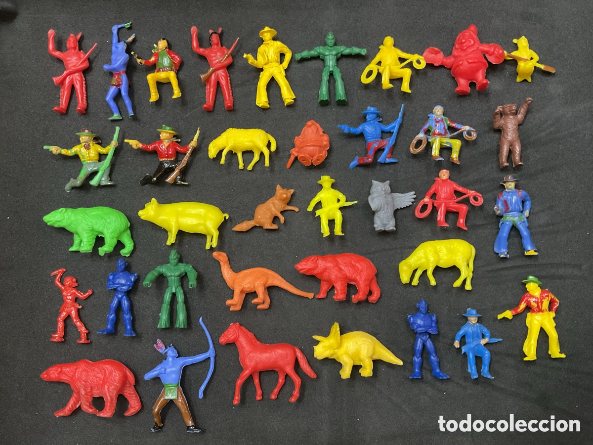 Figurines en Caoutchouc et PVC: LOTE DE ANTIGUAS FIGURITAS EN PLASTICO . MISCELANEA.