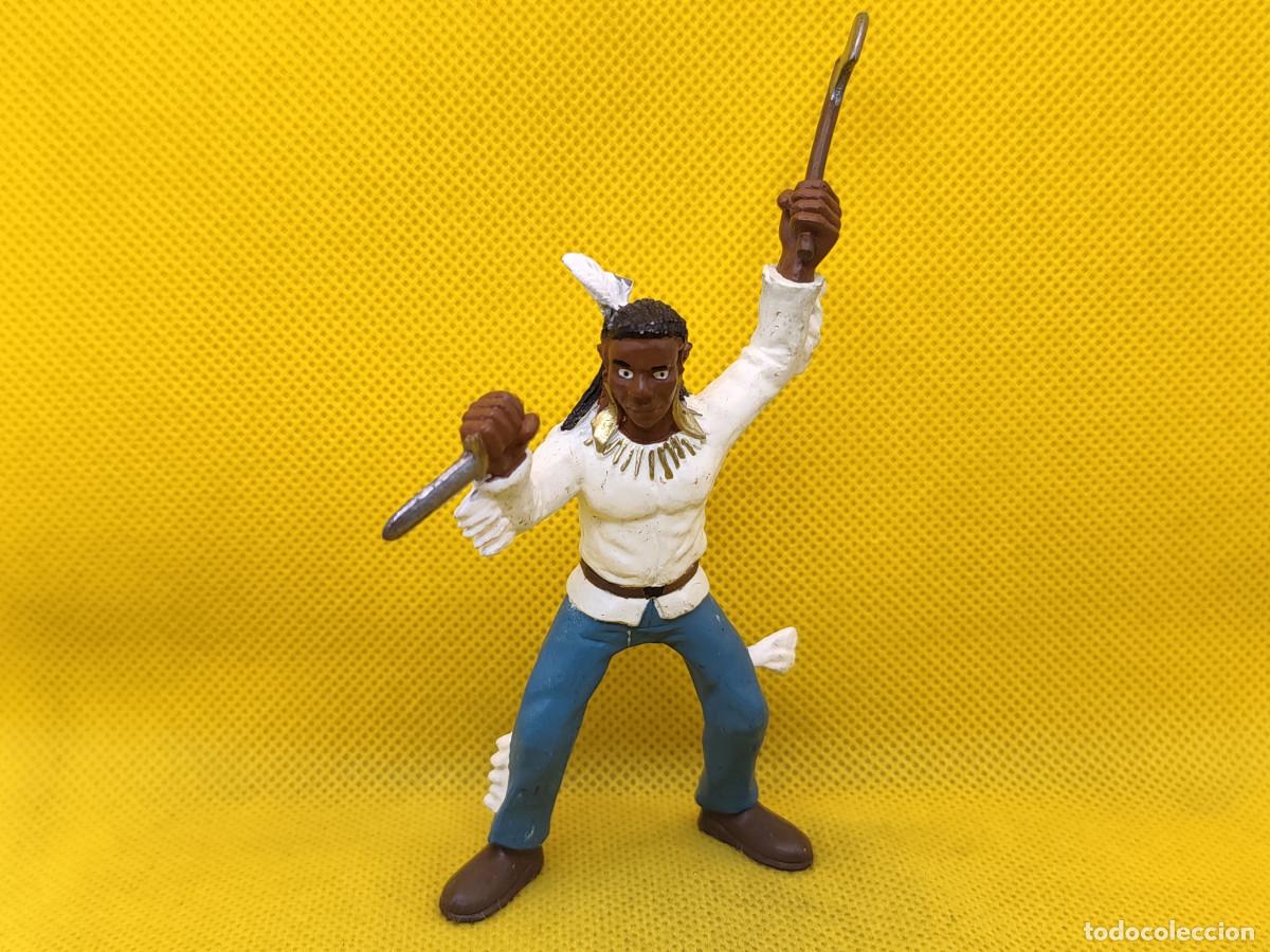 Figuras de goma y PVC: Simba guerrero indio con pu&ntilde;al y tomahawk