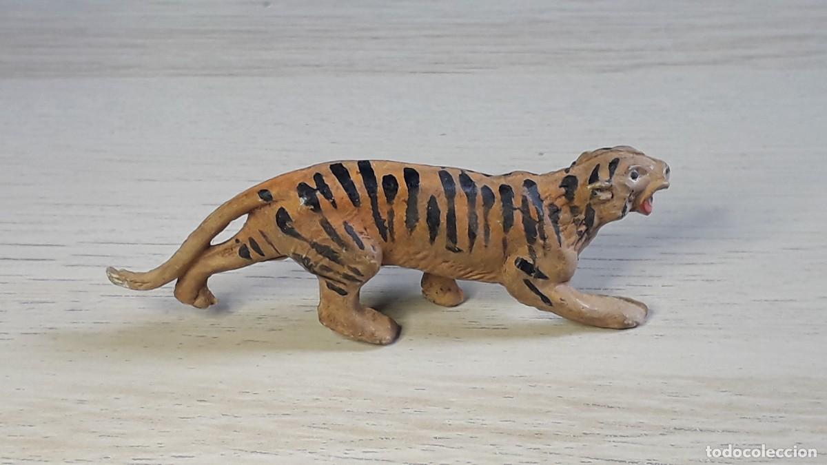 Figuras de goma y PVC: Tigre &Aacute;frica Jungla Safari, goma, Gama made in Spain tipo Jecsan, original a&ntilde;os 50.