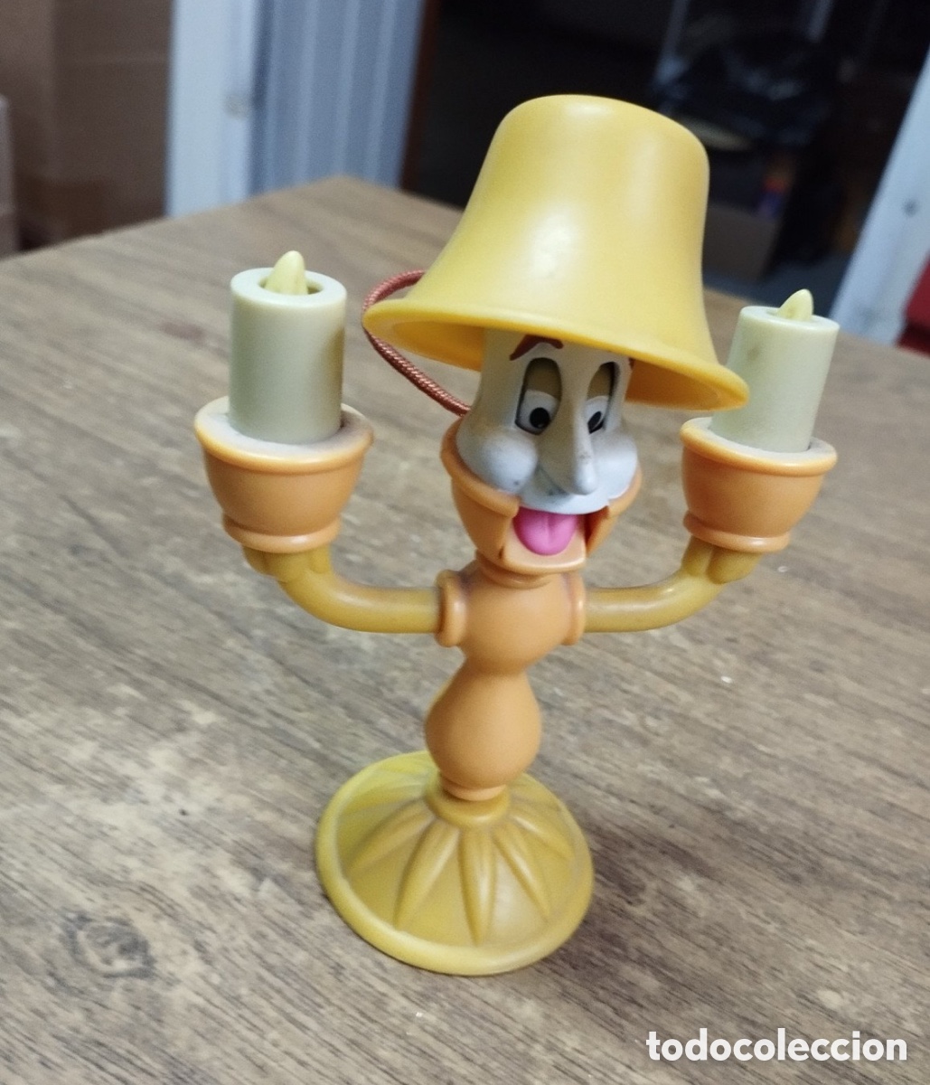 Figuras de goma y PVC: Figura Lumiere (La Bella y la Bestia) Disney 13 cm - McDonald's Happy Meal - Juguete vintage