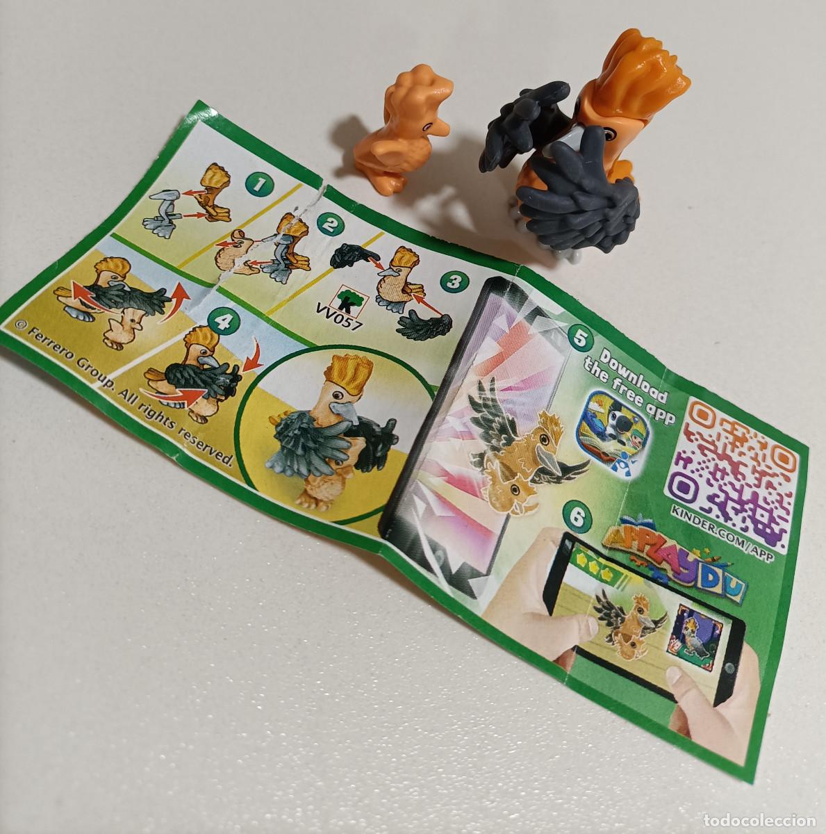 Figuras de goma Kinder: natoons vv pajaro cria bpz papel mu&ntilde;eco animal salvaje miniatura completo coracias pajarito bpz pape