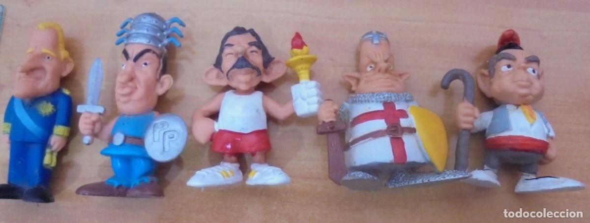 Figuras de goma y PVC: SEIS MU&Ntilde;ECOS DE PVC LOS MONCLIS , CARICATURAS POLITICOS ESPA&Ntilde;OLES A&Ntilde;OS 80