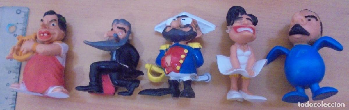 Figuras de goma y PVC: SEIS MU&Ntilde;ECOS DE PVC LOS MONCLIS , CARICATURAS POLITICOS ESPA&Ntilde;OLES A&Ntilde;OS 80