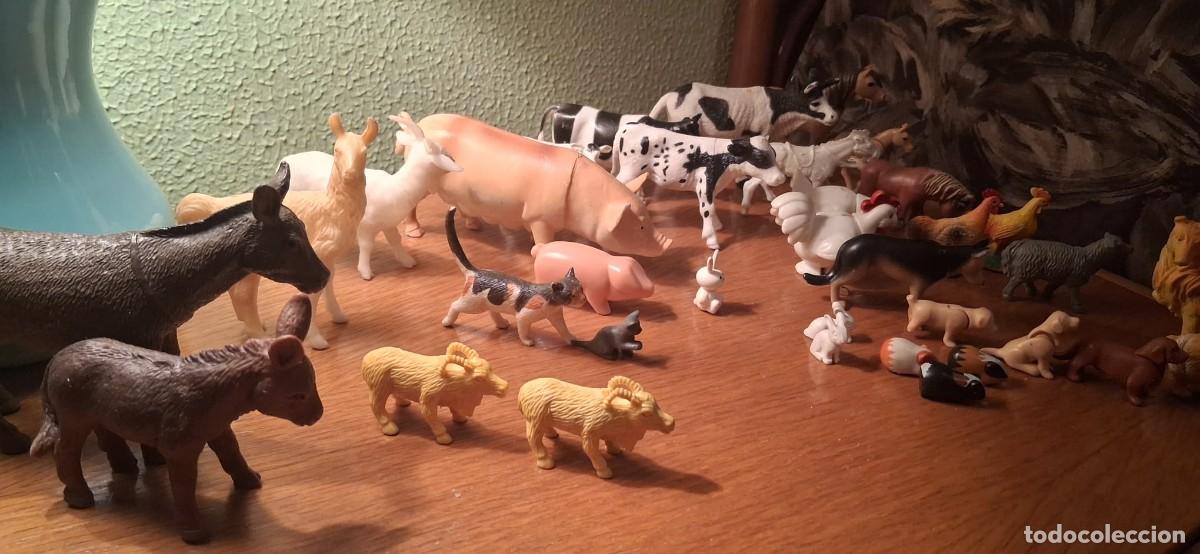 Figuras de goma y PVC: Gran Lote de Figuras de Animales, Dinosaurios e Insectos (Granja, Selva y Prehistoria)