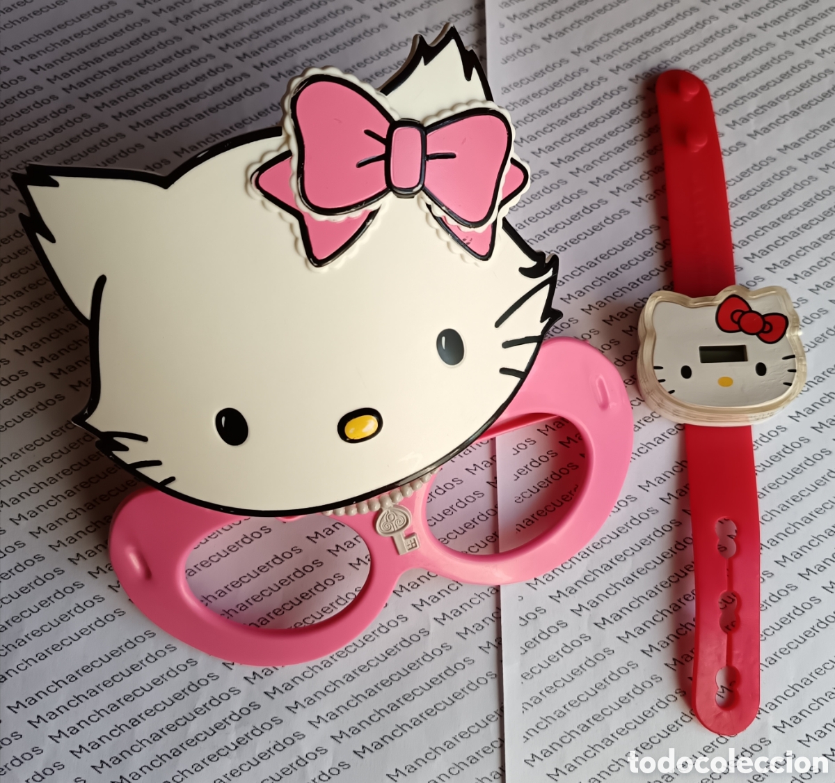 Figuras de goma y PVC: LOTE HELLO KITTY MC DONALDS RELOJ Y GAFAS OBSEQUIO HAPPY MEAL 2014 2015 SANRIO