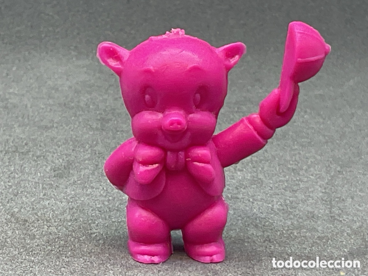 Figuras de goma y PVC: Antigua Figura Dunkin. Colecci&oacute;n Warner Bros. El Cerdito Porky . WBP 1967