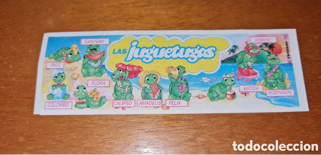Figuras de goma Kinder: Bpz kinder papel instrucciones Las Juguetugas Tortugas folleto figuras Ferrero antigua (bol 1)
