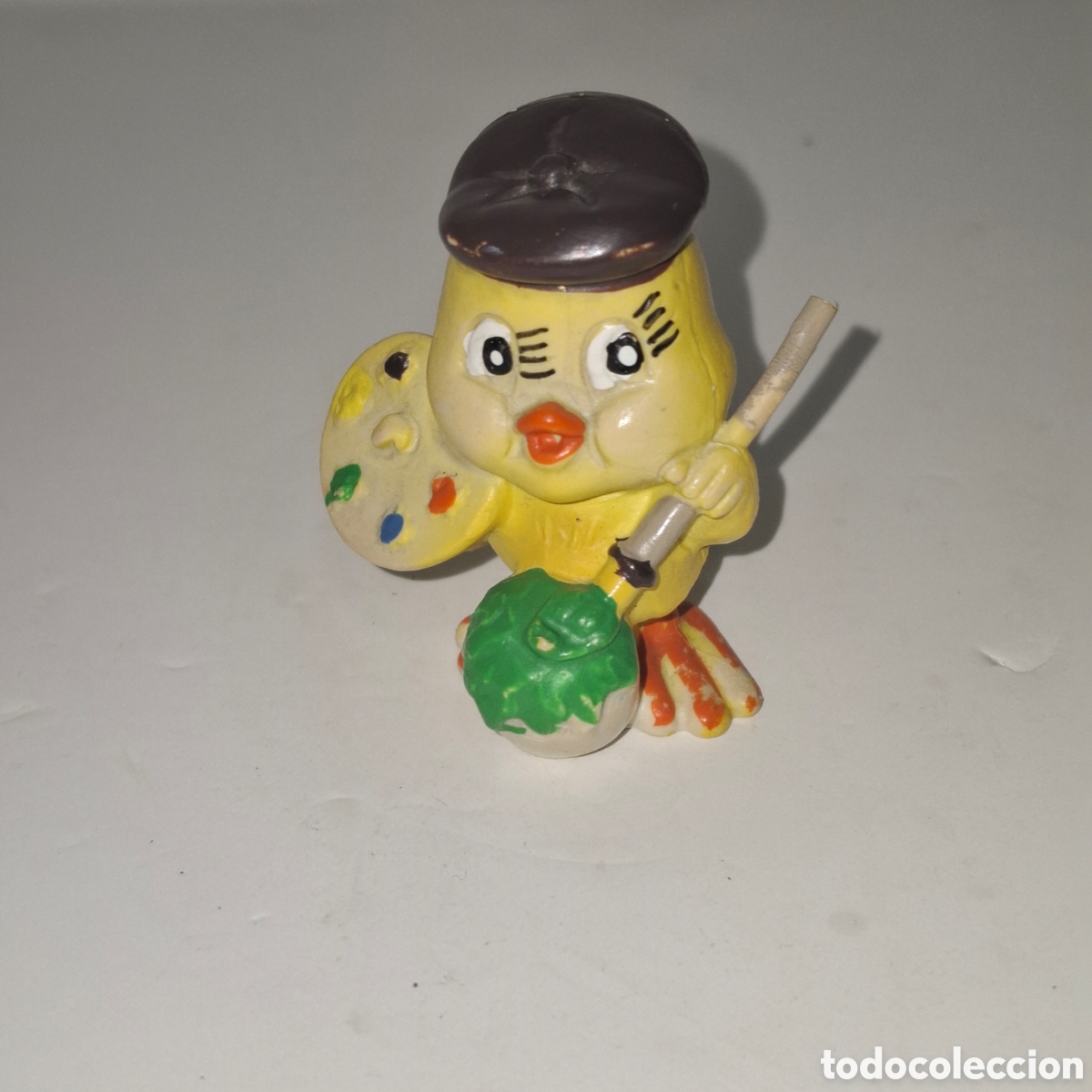 Figuras de goma y PVC: 1979 FIGURA DE PVC MADE IN PORTUGAL POLLITO PINTOR W. BERRIE