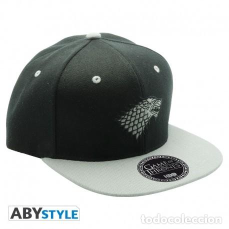 Figuras de goma y PVC: Gorra Snapback Juego de Tronos Stark Negra y Gris