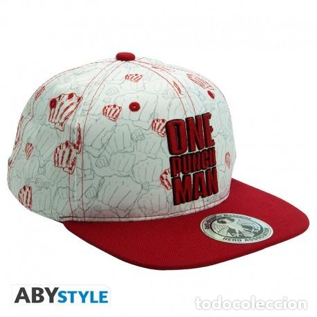 Figuras de goma y PVC: Gorra Snapback One Punch Man Pu&ntilde;etazos Beige y Roja