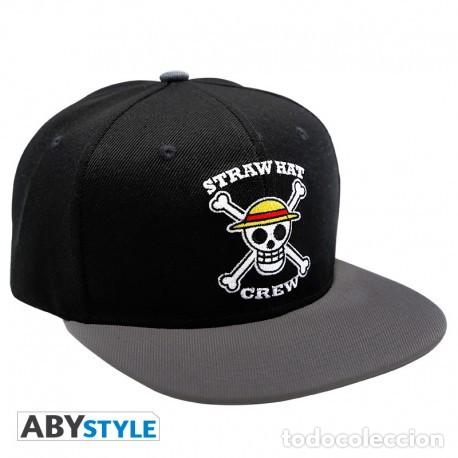 Figuras de goma y PVC: Gorra Snapback One Piece Calavera Negra y Gris