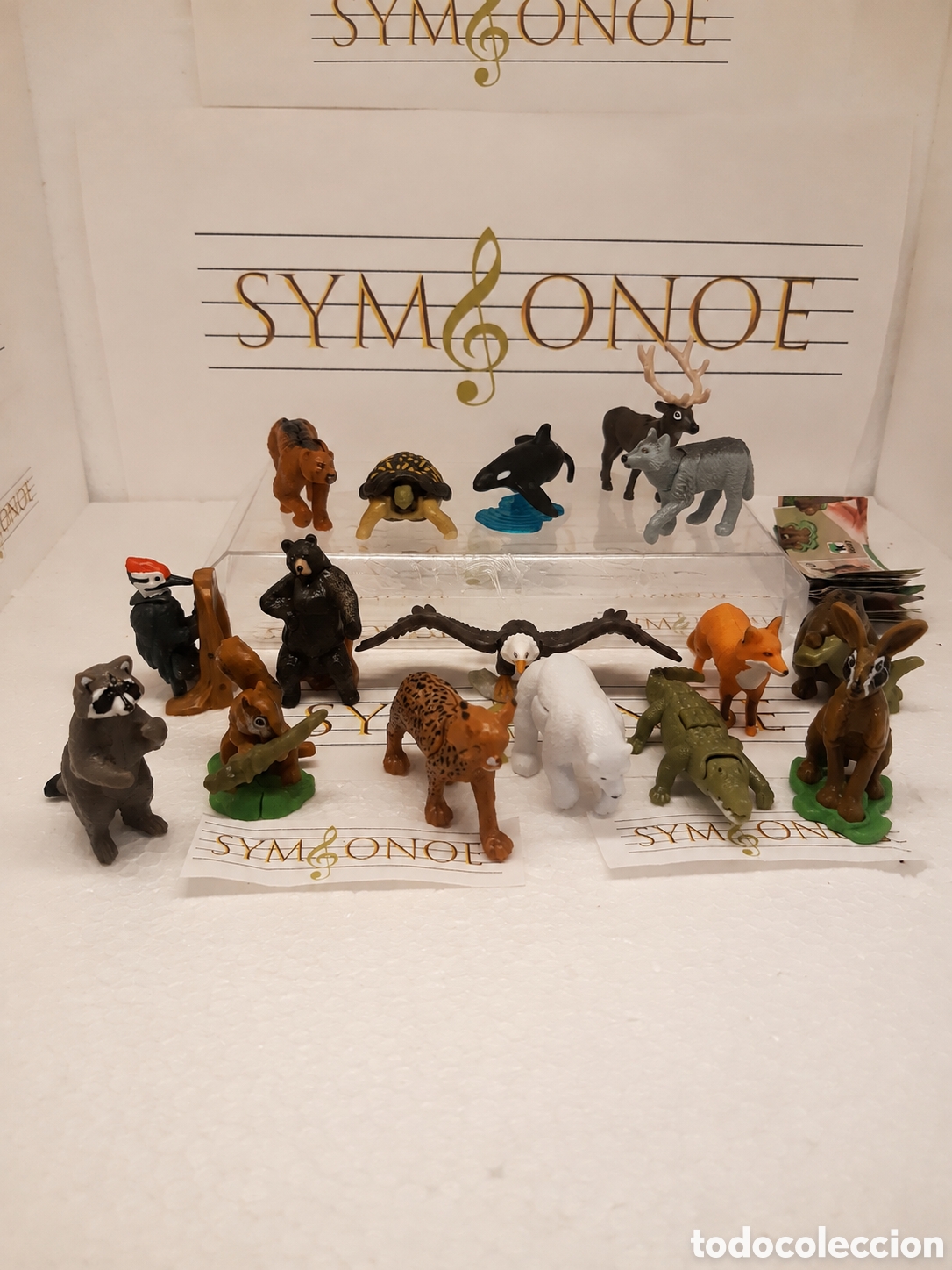 Figuras de goma Kinder: Colecci&oacute;n completa Natoons Kinder Sorpresa Norteam&eacute;rica lince zorro conejo oso