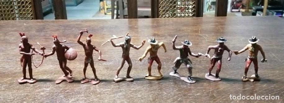 Figuras de goma y PVC: LOTE INDIOS Y VAQUEROS (REAMSA, COMANSI, LAFREDO, SOTORRES)