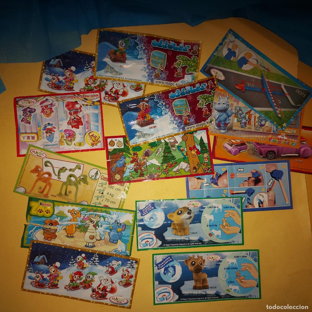 Figuras de goma Kinder: FIGURAS KINDER SORPRESA, 14 INSTRUCCIONES