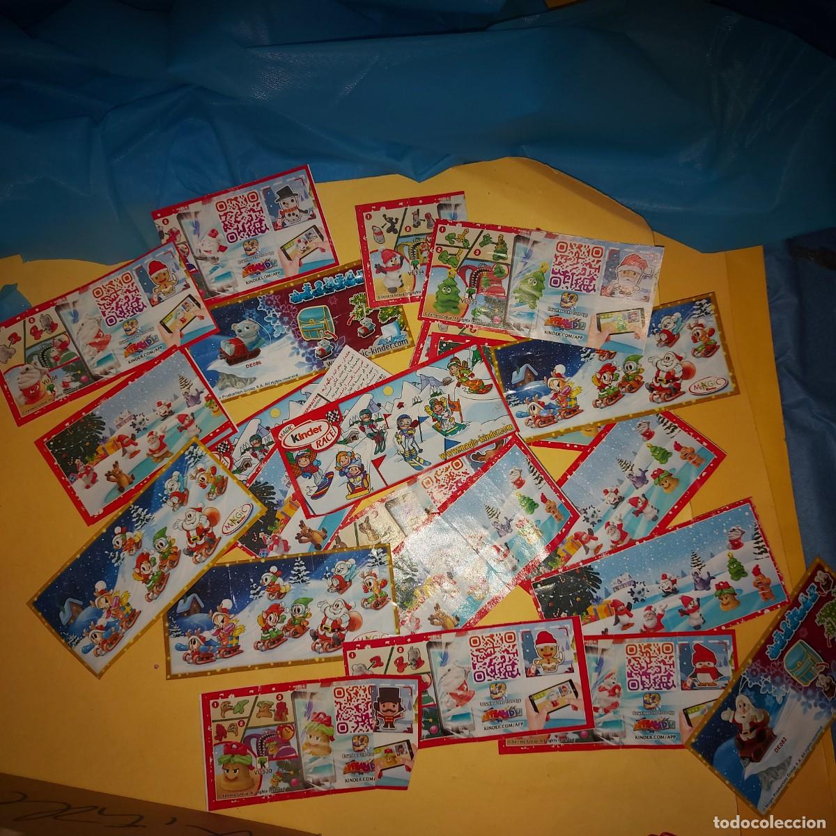Figuras de goma Kinder: KINDER SORPRESA, 24 ETIQUETAS