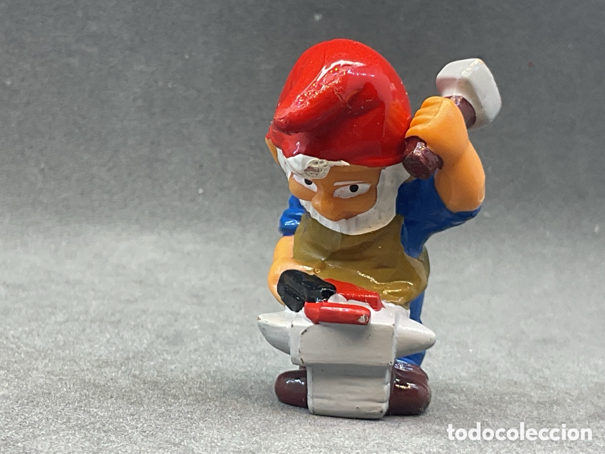 Figuras de goma Kinder: Figurita Kinder Sorpresa de Gnomo Herrero. Colecci&oacute;n Los Enanos Artesanos . A&ntilde;o 1992
