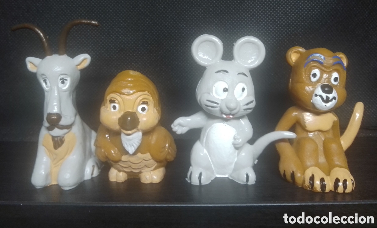 Figuras de goma y PVC: Lote 4 figuras PVC Tao Tao TaoTao - Kiki, cabra, b&uacute;ho y rat&oacute;n - Yolanda Comansi Anime A&ntilde;os 80 -Nueva