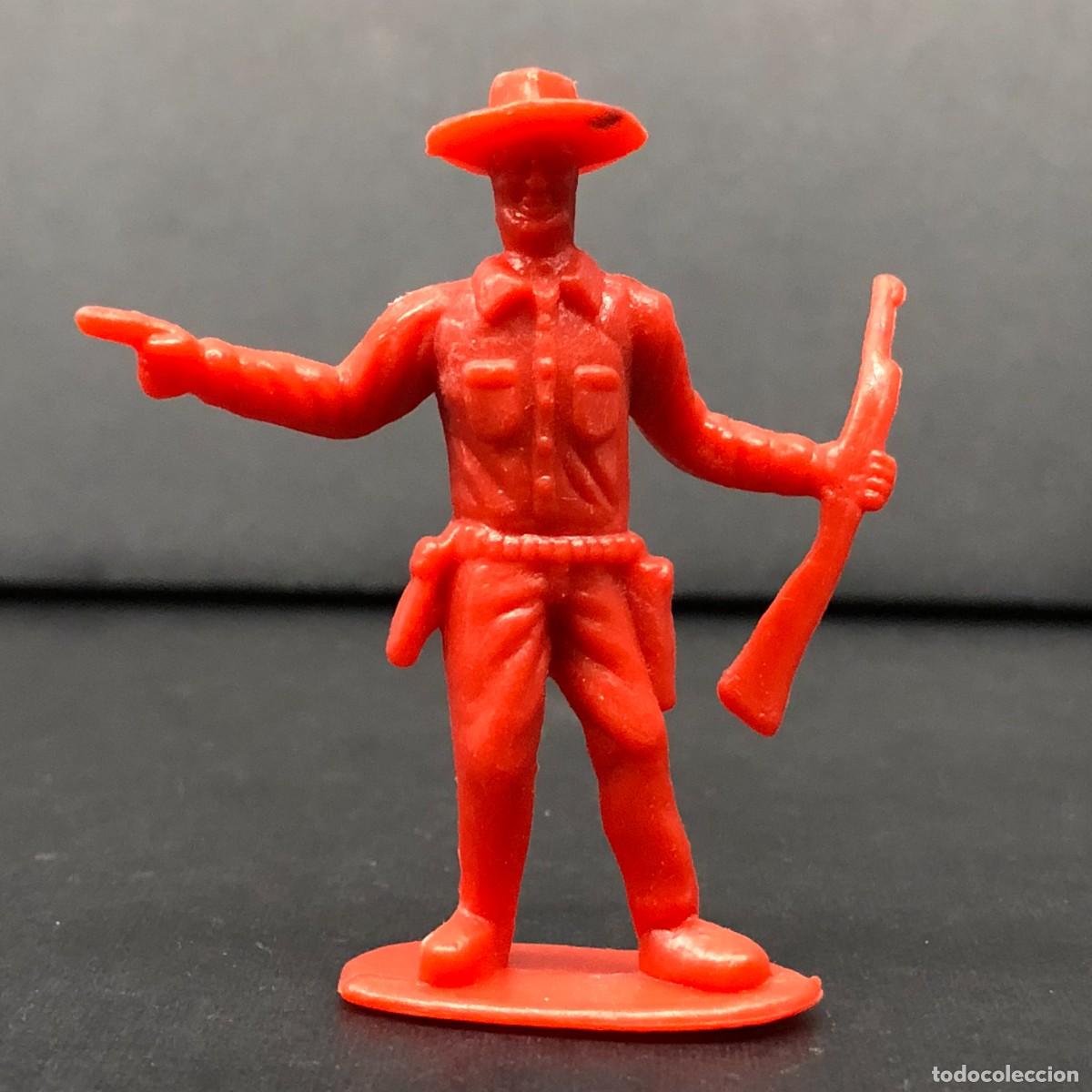 Figuras de goma y PVC: FIGURA DE PVC - VAQUERO CON RIFLE - FIGURAS DEL OESTE - 6 X 5,5 CM / 91