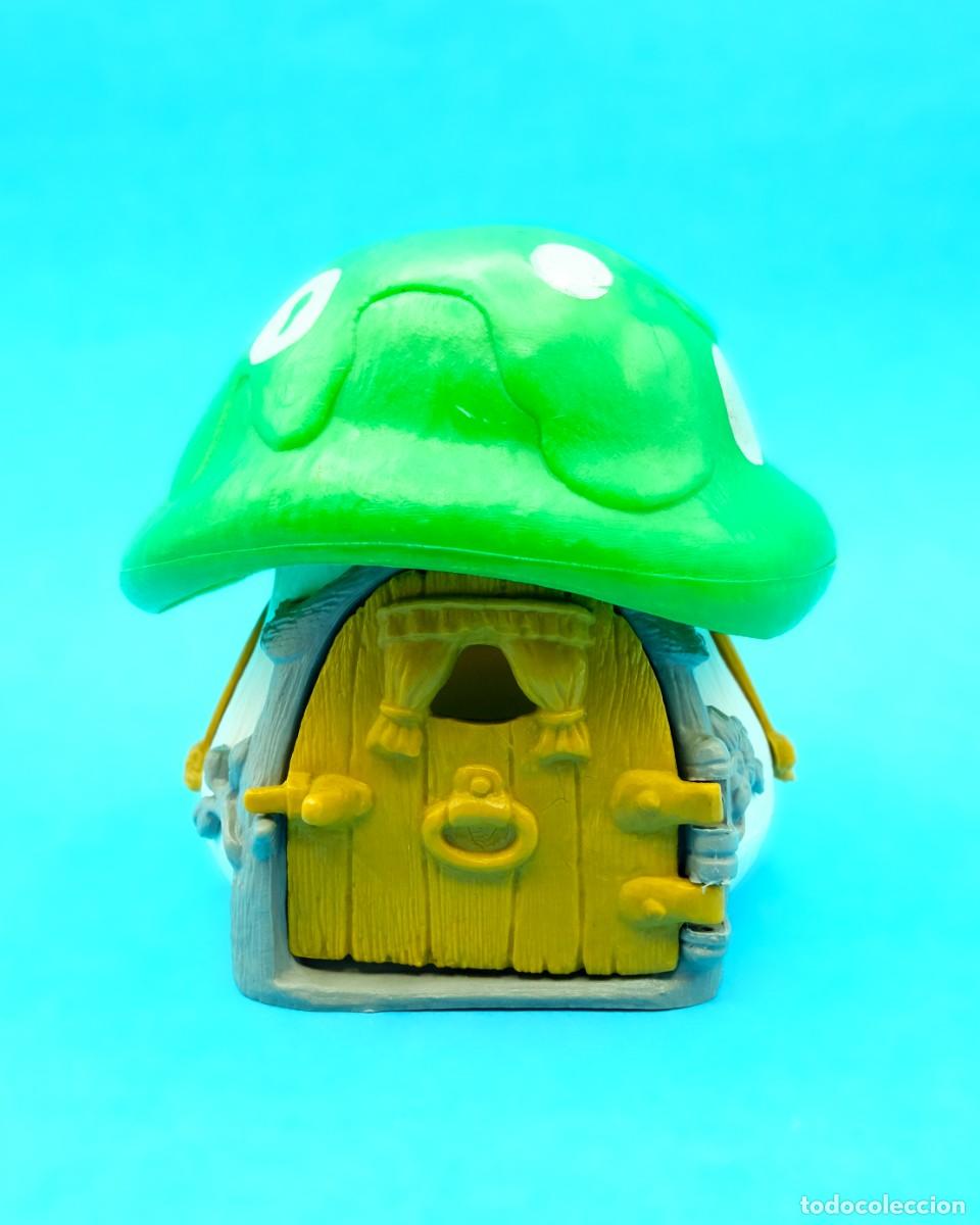 Figuras de goma y PVC: Figura PVC Casa Seta techo verde de Los Pitufos