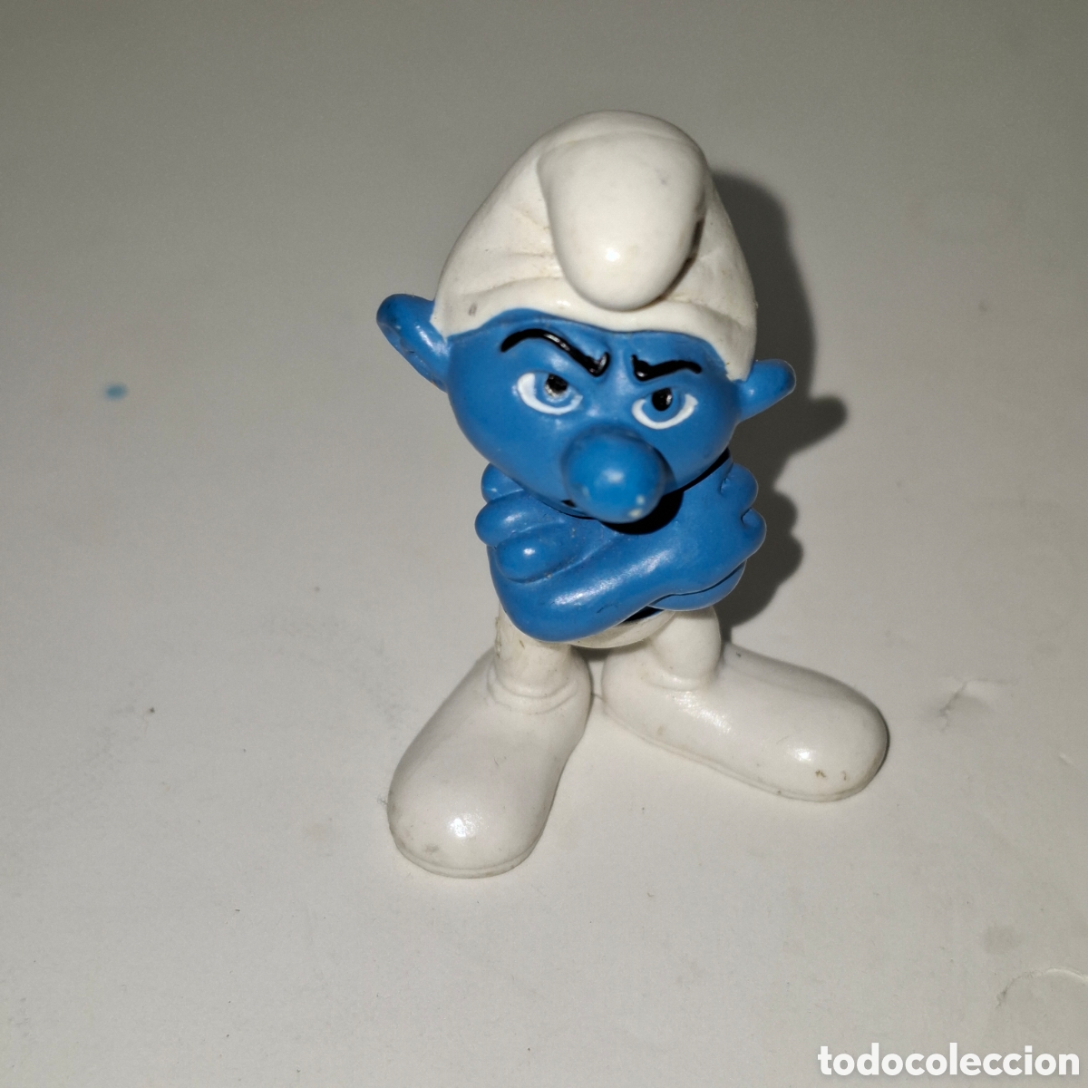 Figuras de goma y PVC: FIGURA DE PVC MADE IN GERMANY SCHLEICH PITUFO GRU&Ntilde;ON SMURFS PEYO