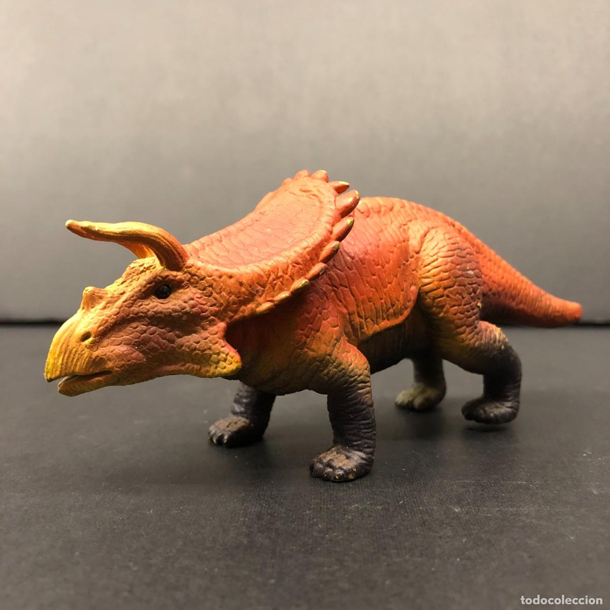 Figuras de goma y PVC: FIGURA DE PVC - DINOSAURIO - ARRHINOCERATOPS - PLANETA DEAGOSTINI - ESCALA 1:25 - 5,5 X 14 CM / 172