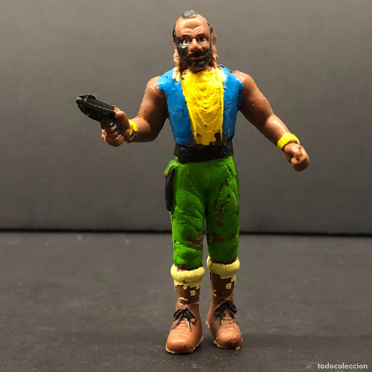 Figuras de goma y PVC: FIGURA DE GOMA - M.A. BARRACUS - MR. T - EL EQUIPO A - A&Ntilde;OS 80 - 8,5 X 5,5 CM / 184