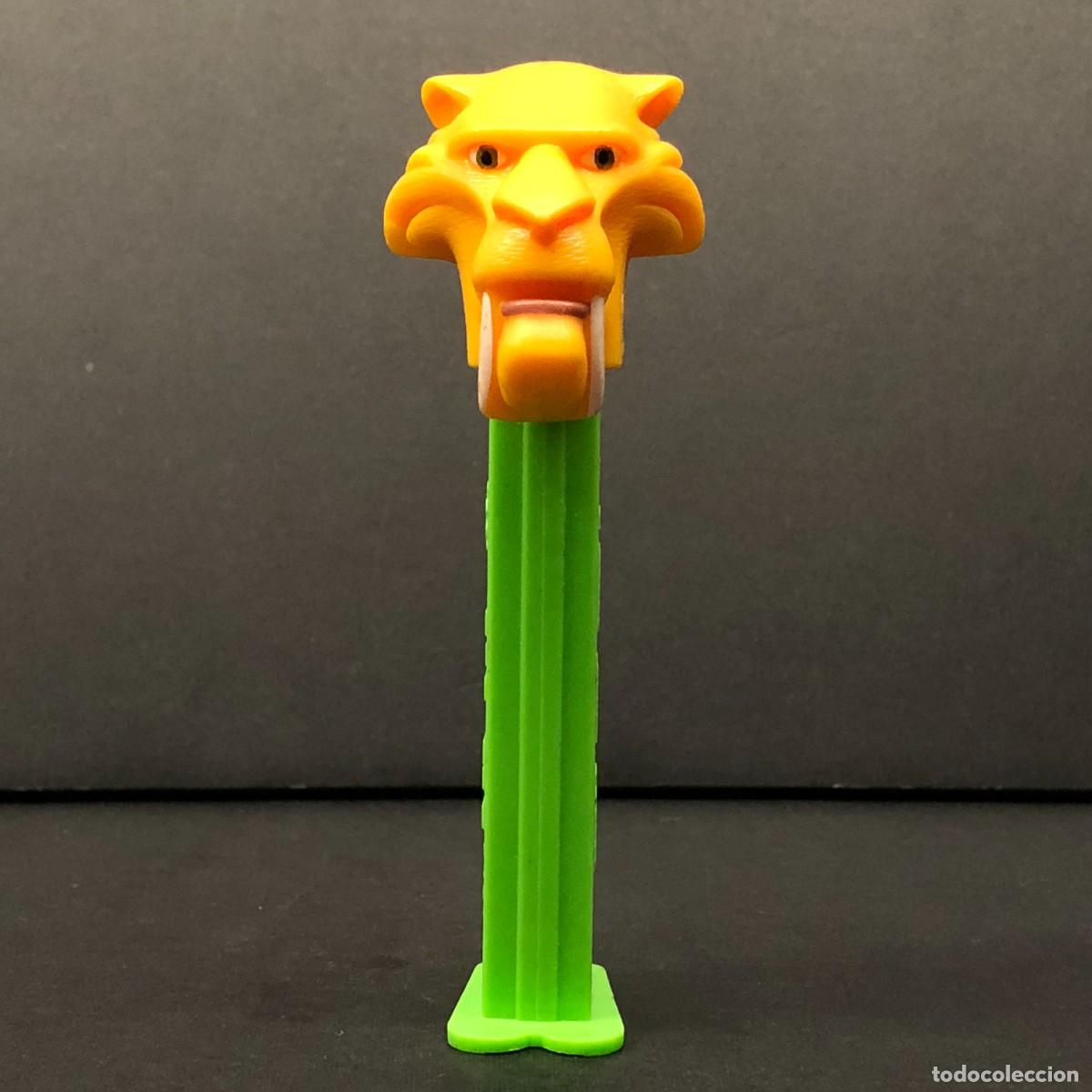 Figuras de goma y PVC dispensador PEZ: FIGURA DE PVC - DISPENSADOR DE CARAMELOS PEZ - TIGRE DE ICE AGE - 11 X 2 CM / 211