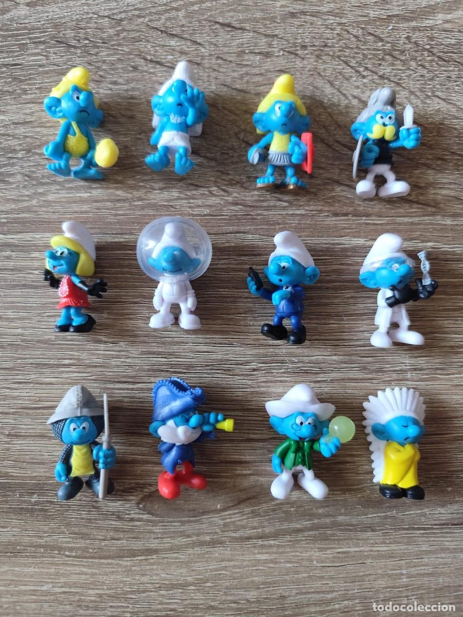 Figuras de goma y PVC: LOTE 12 FIGURAS PITUFOS COLECCION COMPLETA COLA CAO