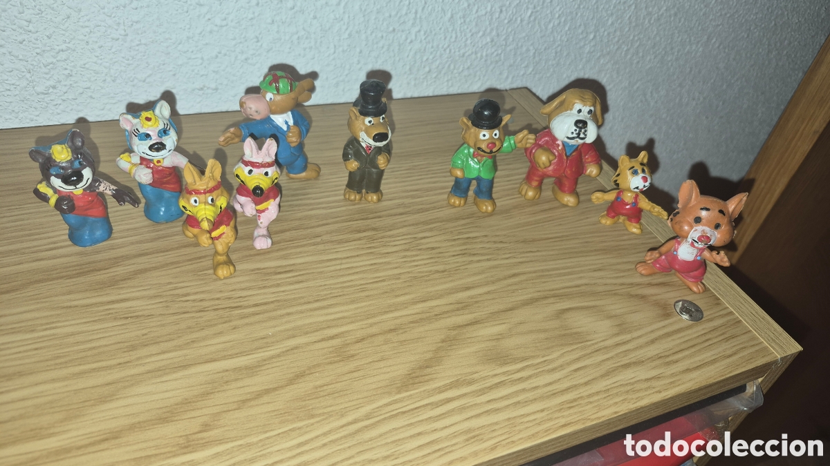 Figuras de goma y PVC: 10 figuras bootleg y otros Willy Fog. A&ntilde;os 80