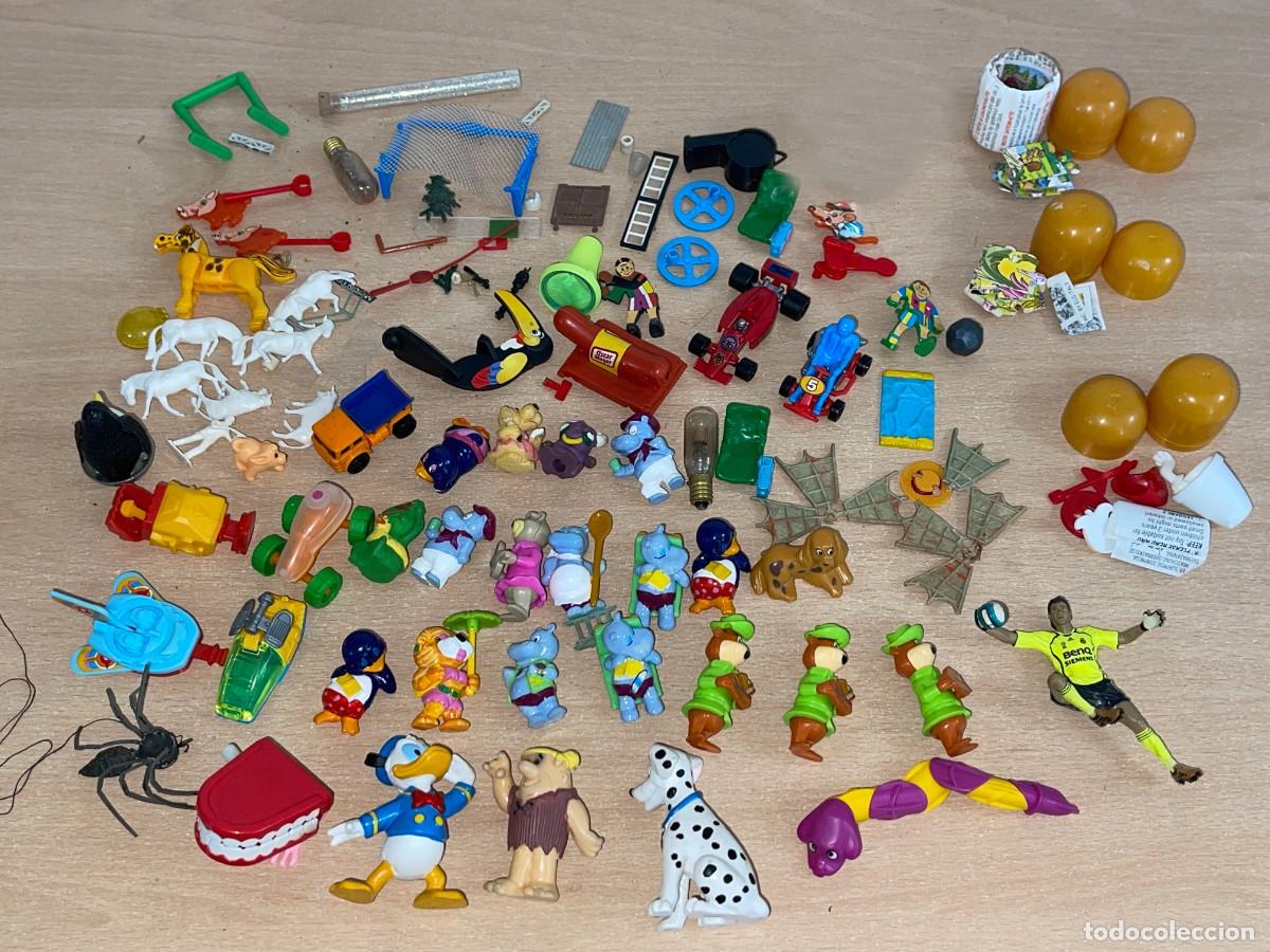 Figuras de goma Kinder: Lote 60 juguetes muchos de Huevos Kinder Yogi Hipop&oacute;tamos ping&uuml;inos + figuras pvc Disney Warner