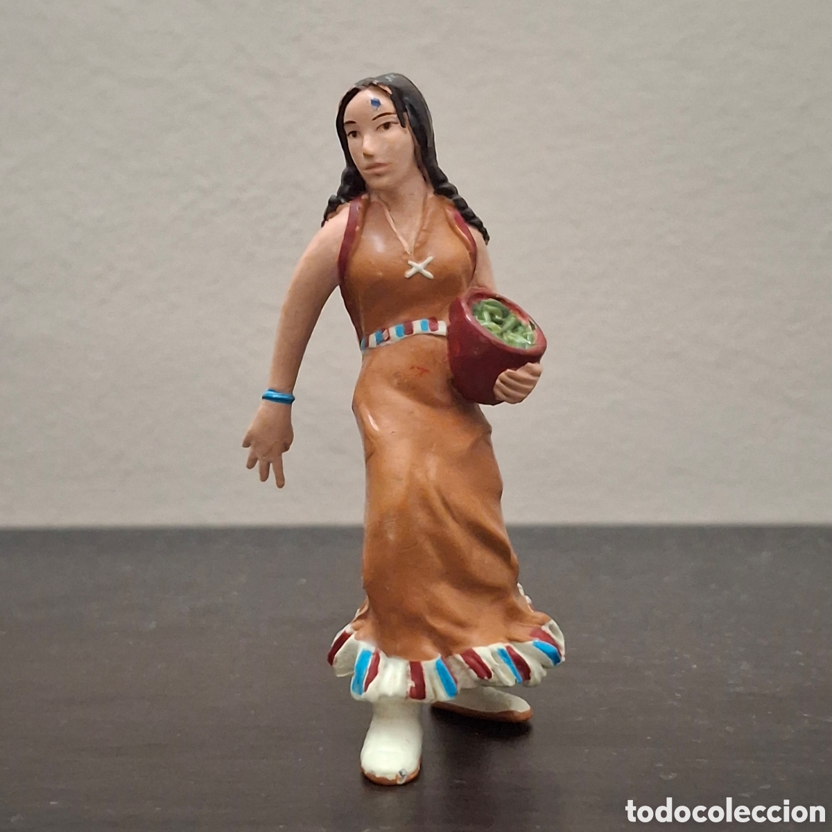 Figuras de goma y PVC: PAPO - MUJER INDIA CON BEBE - FIGURA PVC