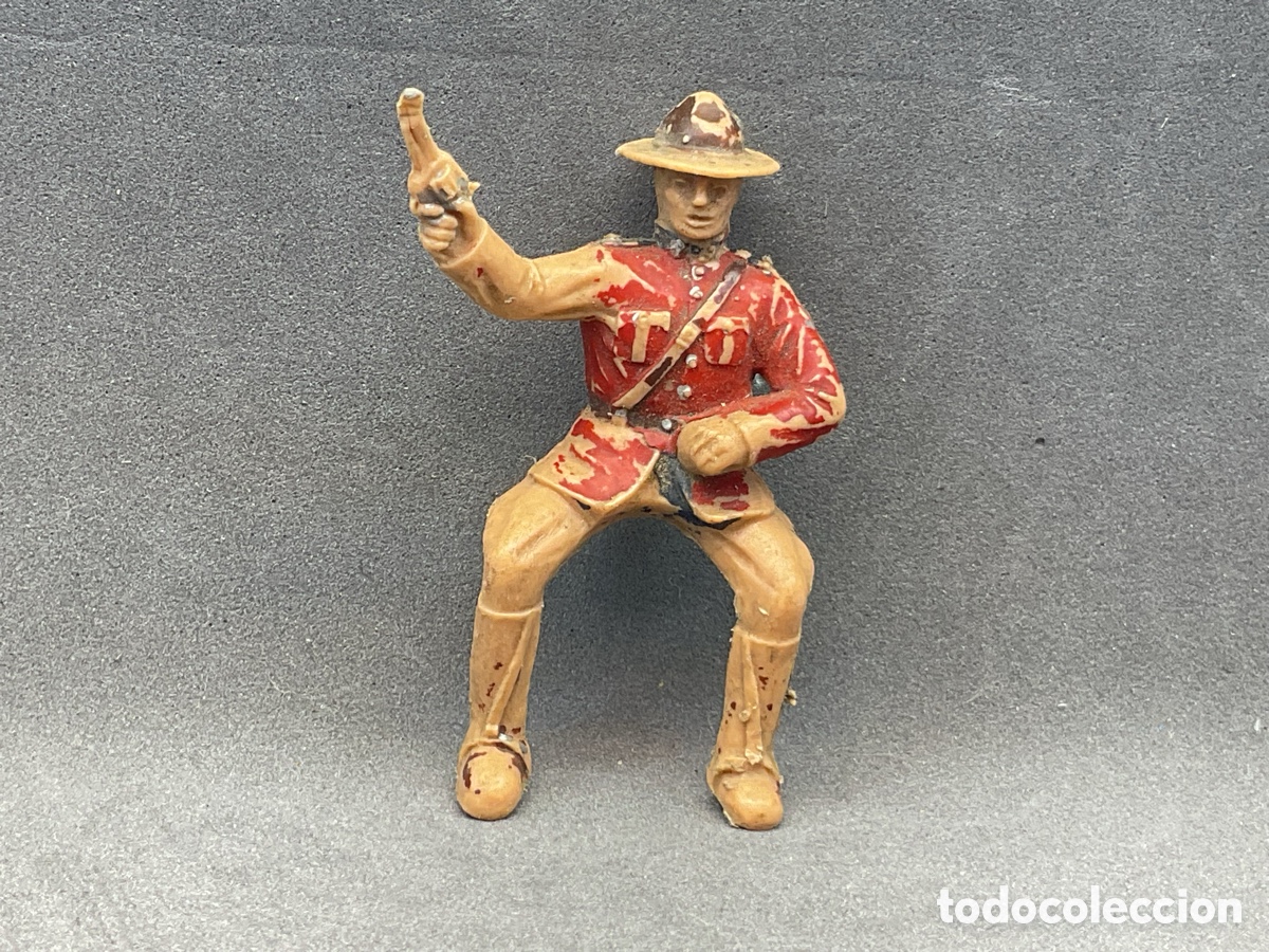 Figuras de Borracha e PVC: ANTIGUA FIGURA EN PL&Aacute;STICO DE REAMSA. SERIE POLICIA MONTADA DEL CANADA.
