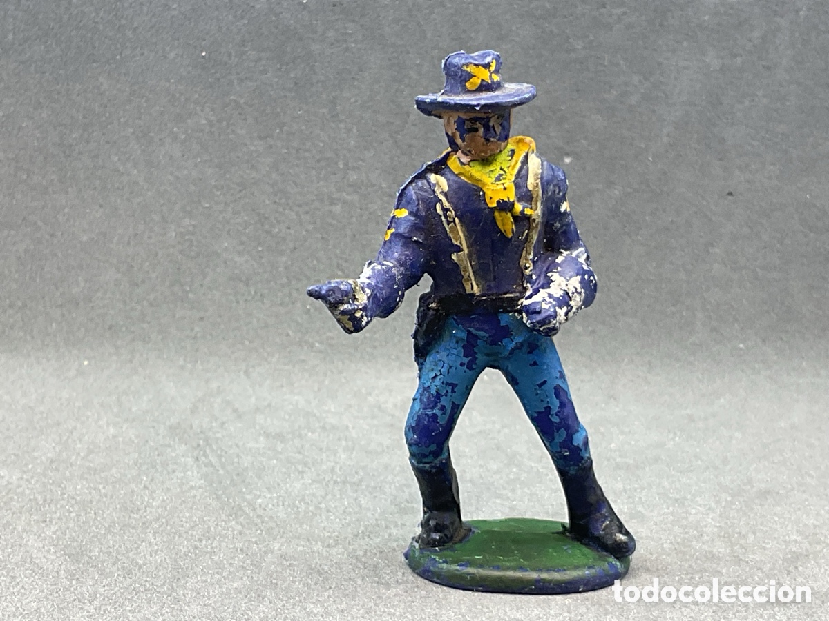 Figuras de goma y PVC: Antigua Figura Soldado del 7&ordm; de Caballeria. Marca Aster.