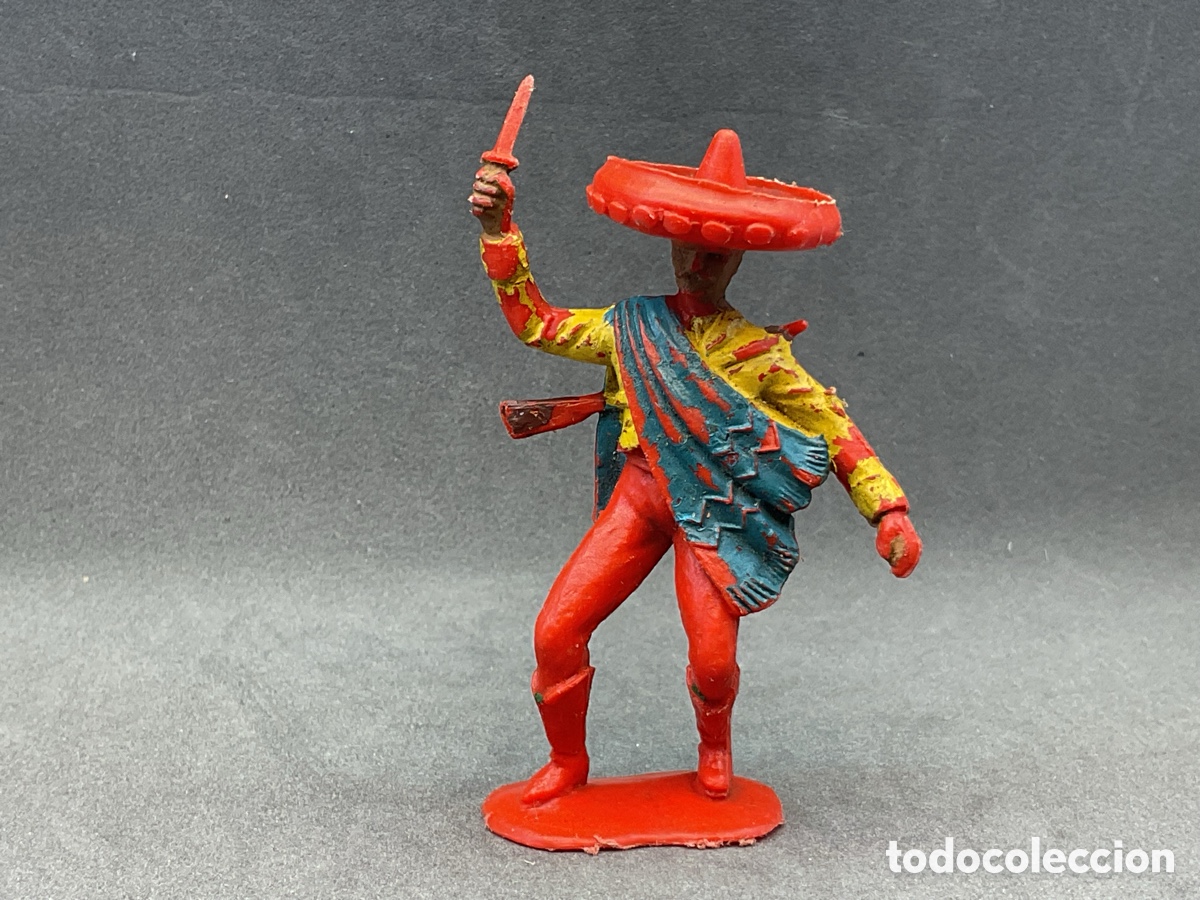 Figuras de goma y PVC: Antigua Figura en Pl&aacute;stico. Bandido Mexicano . Crescent Toy. Made in England.