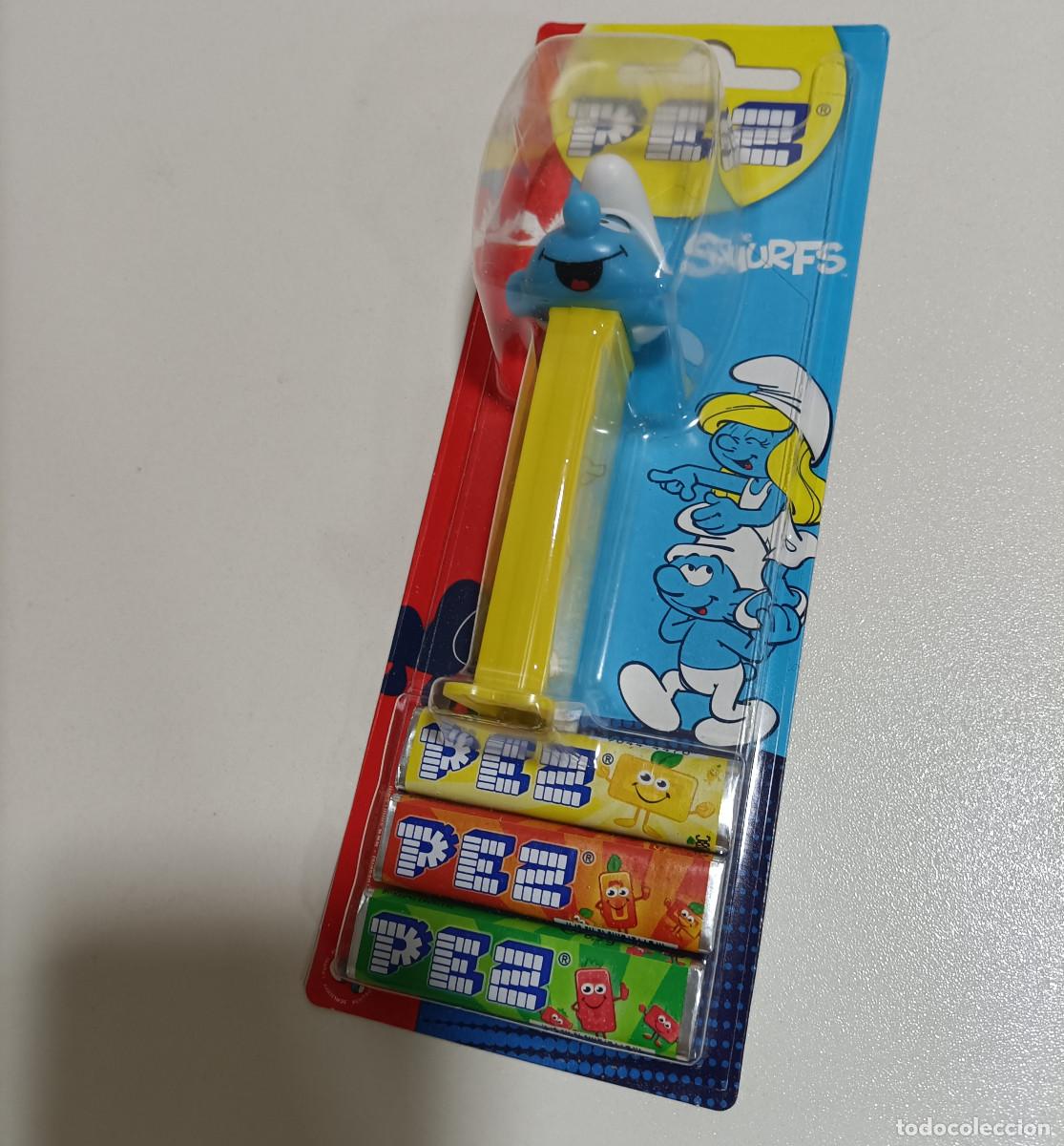 Figuras de goma y PVC dispensador PEZ: dispensador pez pitufos filosofo gafota pitufo smurfs peyo blister nuevo