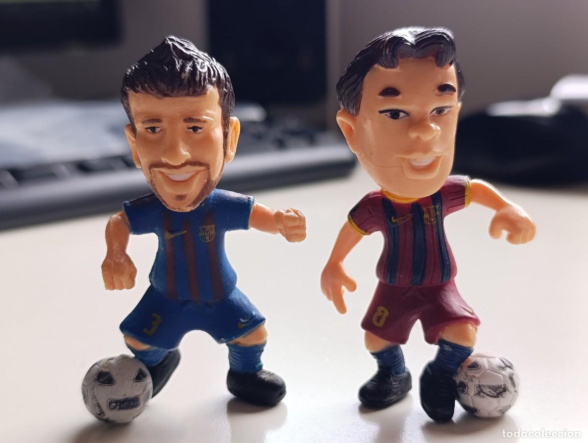 Figuras de goma y PVC: Lote Iniesta y Piqu&eacute; FC Barcelona Comansi