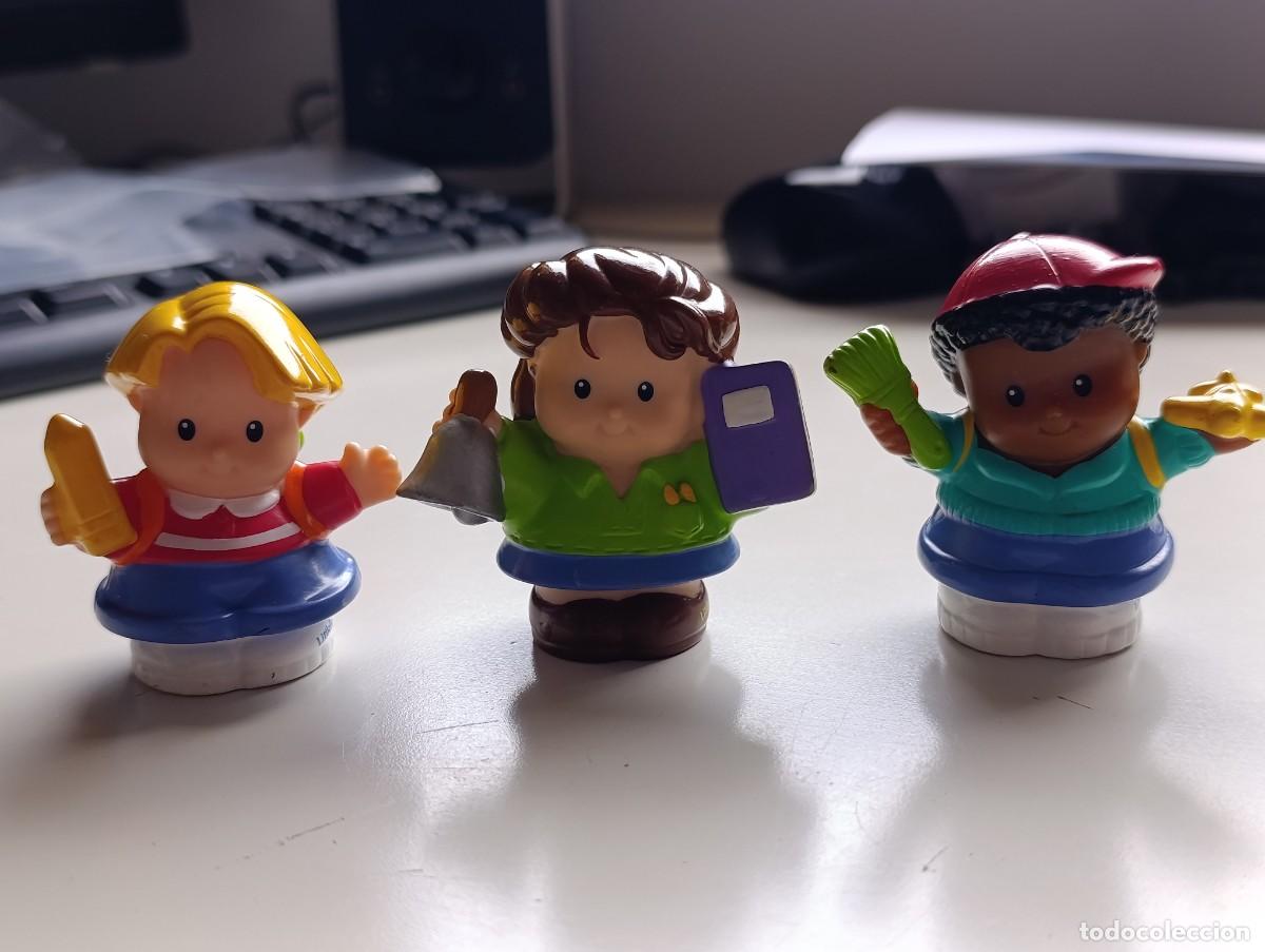 Figurines en Caoutchouc et PVC: Lote 3 figuras Fisher-Price Little People escuela
